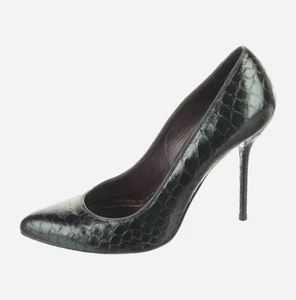 Gucci ~ dunkelgrüne Python Pumps ~ Größe 8,5B - Bild 1 von 4