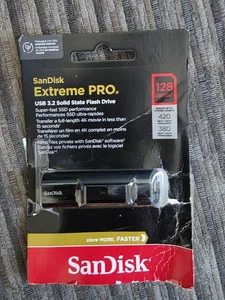 Sandisk 128Gb Extreme Pro Usb 3.2 Solid State Flash Drive - Up To 420M Personal - Picture 1 of 2