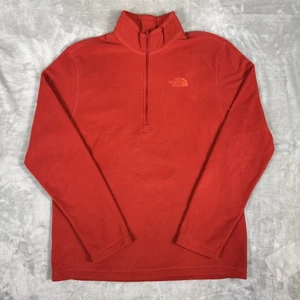 Maglione North Face uomo medio rosso pile mezza zip outdoor escursionismo leggero - Foto 1 di 15