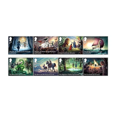 GB 2025 SC XXXX CHRONICLES OF NARNIA MULTICOLOR  1st (8) 2 STRIPS OF 4 MNH OG VF - Image 1 of 4