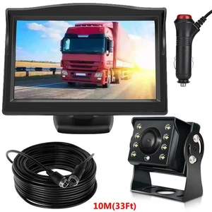4PIN 5" HD Car Monitor Rear View Backup Reverse Camera Kit for Truck RVs Caravan - Picture 1 of 24