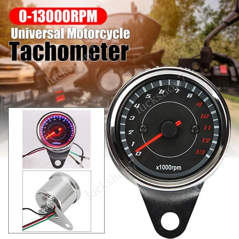 Motorcycle Tachometer Black Gauge For Harley Sportster Heritage Softail Custom - Imagem 1 de 4
