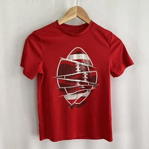 TEK Gear Boys Sport Athletic Top Football T-Shirt Large L 14/16 Red Short Sleeve - Picture 1 of 6