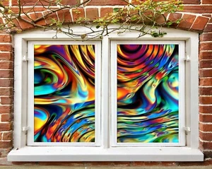 3D Color Texture D002 Window Film Print Sticker Cling Stained Glass UV Block Amy - Bild 1 von 11