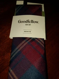 Goodfellow & Co marineblau/rot karierte Krawatte ~neu mit Etikett~ - Bild 1 von 4