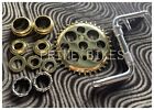 Lowrider Deal 3 12 Chrome Crank Gold Sprocket With Head Logo Gold Harwdare
