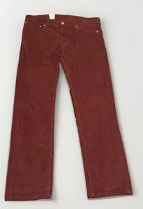NUEVO Pantalones de Pana Levi's 511 38x30.5 Windsor Wine Pantalones Rectos Calce Ajustado - Imagen 1 de 5