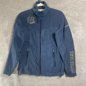Giacca Notre Dame Fighting Irish donna piccola Columbia blu pile full zip - Foto 1 di 18