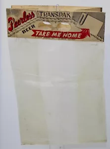 Bolsa de plástico para cerveza La Crosse Breweries Peerless - La Crosse WI 1940 en muy buen estado - Imagen 1 de 3