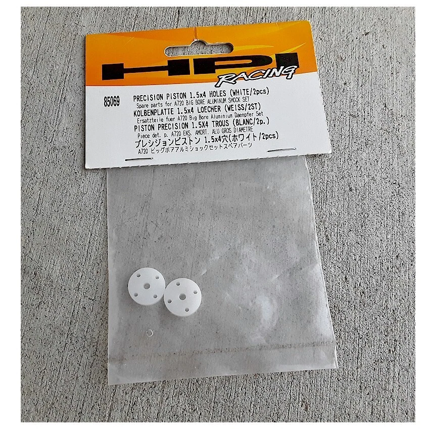 HPI 85069 Precision Piston 1.5x4 Holes White/2 Savage Flux for A720 Big Bore Set - Image 1 of 1