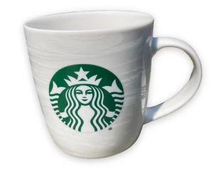 Taza de café Starbucks blanca remolino verde sirena nueva porcelana de hueso 12 oz 2020 - Imagen 1 de 8