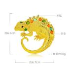 Whimsical Lizard Brooch with Colorful Rhinestones for Dress Shirt Suit Jacket