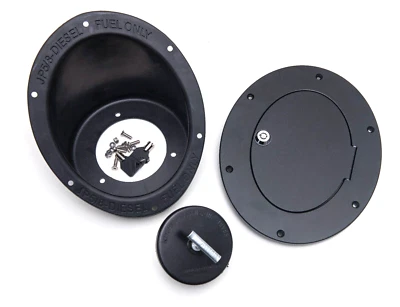 Humvee Fuel filler neck with locking fuel door & Fuel Cap - Image 1 of 4