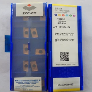 10pcs APKT11T304-PM YBM251 ZCC Cutting Tools CNC blade Carbide Inserts Original - Picture 1 of 1