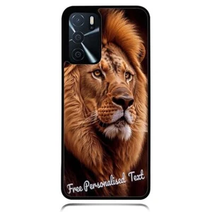 Funda trasera de texto personalizada para serie de teléfonos OPPO - impresión retrato de león - Imagen 1 de 1