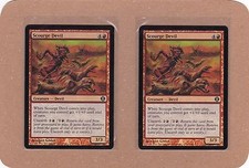 MTG - 2X Scourge Devil X2 - Shards of Alara - Uncommon NM/MT - 2 Foil Cards