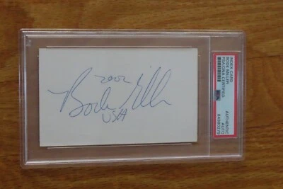 OLYMPIC SILVER Medalist BODE MILLER signed Index Card Encapsulated PSA 84980279 - Image 1 of 2