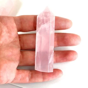 Rose Quartz Gemstones Tower Crystal Hexagonal Pointed Power High Quality Decor - Foto 1 di 7