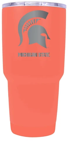 Michigan State Spartans Engraved Logo 24oz Insulated Steel Hot/Cold Tumbler Cover