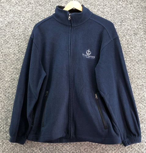 VETEMENTS Giacca Pile Saint Agnes Scuola Charles River Apparel Blu Uomo Tg S Full Zip