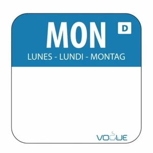 Etiquetas disolubles de lunes para el día de seguridad alimentaria - paquete de 1000 de 20 mm - Imagen 1 de 2