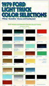 1979 Ford F-Series Pickup Truck Bronco Econoline Courier Paint Chip Brochure - Picture 1 of 1
