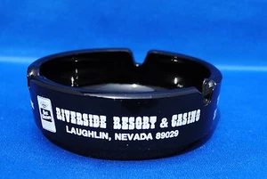 Vintage Best Western Riverside Resort & Casino Laughlin, Nevada Black Ashtray - Picture 1 of 5