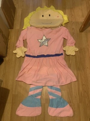 MÄDCHEN KLEINKINDER FALTBAR ROSA SCHLAFSACK KISSEN DECKE CAMPING SCHLAFEN - Bild 1 von 2