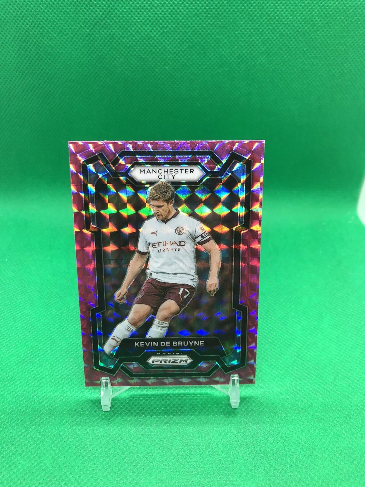 Kevin de Bruyne 2023-24 Panini Prizm Premier League #7 Pink Mosaic Man City