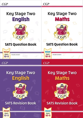 New CGP KS2 SATS Revision Bundle 4 Book Set Pack for the 2022 Curriculum - Image 1 of 4