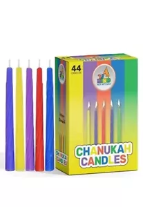 Colorful Chanukah Candles - Standard Size Fits Most Menorahs - Premium Quality - Picture 1 of 1