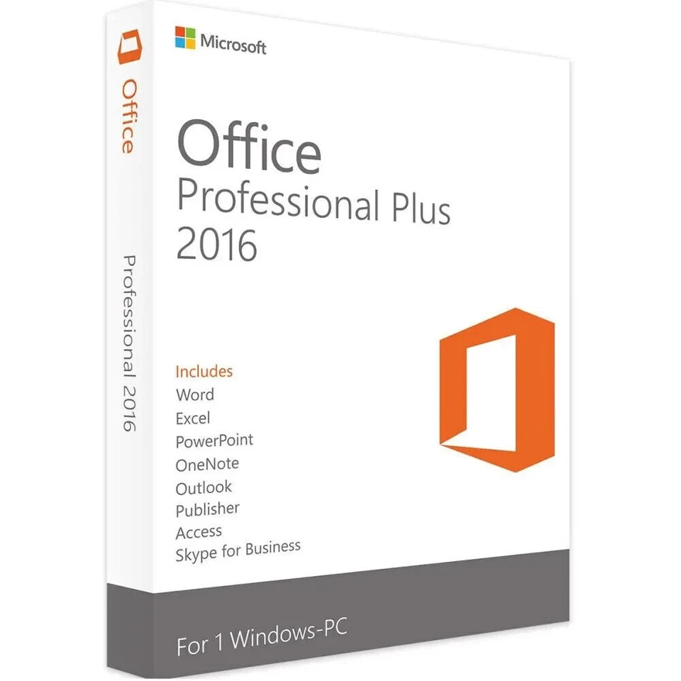 Microsoft Office 2016 Professional Plus Software