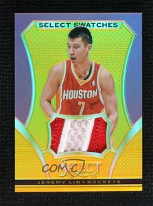 2013-14 Panini Select Select Swatches Gold Prizm /10 Jeremy Lin #60
