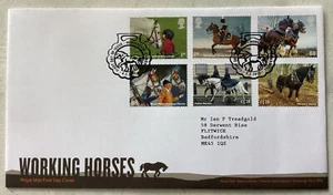GB QEII 2014 Working Horses Royal Mail FDC Horseheath Cambridge SHS Typed Add - Picture 1 of 4