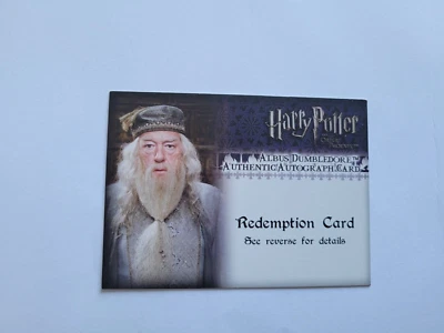 Harry Potter and the Order of the Phoenix Albus Dumbledore autograph redemption  - Image 1 of 2
