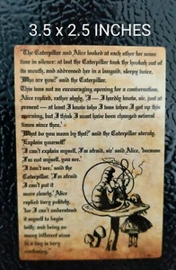 3.5" Classic Alice Adventures in Wonderland Decal Sticker Caterpillar Quote - Picture 1 of 2