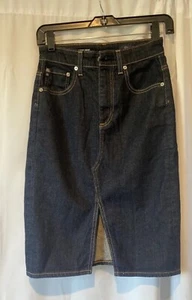 Denim AG Rock Emery Damen 25 dunkle Waschung blau hoher Bund - kniehoch Stretch - Bild 1 von 11