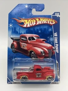 Hot Wheels 2009 Modified Rides '40 Ford Pickup #8/10 SNOWFLAKE CARD 1/64 - Picture 1 of 6
