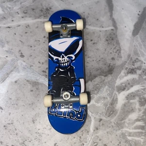 Vtg ‘90s Tech Deck Fingerboard BLIND Grim Reaper Blue Black 96mm Skateboard RARE - Picture 1 of 3