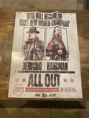chris jericho hangman adam page AEW All Out 2019 poster All Elite Crate Cover