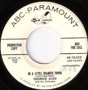 '59 GEORGE AULD 45 In A Little Spanish Town PROMO - Picture 1 of 1