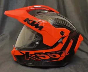 Casco naranja de aventura para motocicleta de carretera X-Lite X-552 ultra carbono (KTM PEGATINAS) - Imagen 1 de 6