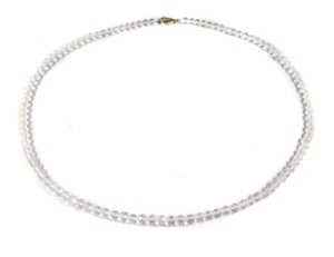 Kette aus Bergkristall in facettierter Kugelform Ø-3 mm 925er Silber Verschluss - Picture 1 of 3