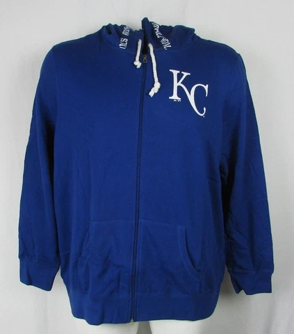 Kansas City Royals Women's Full Zip Blue Hooded Sweatshirt MLB 1X-4X Cover