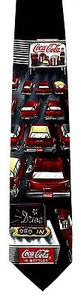 Coca Cola Drive In Men's Neck Tie Soda Pop Coke Logo Collectible Black Necktie - Picture 1 of 4