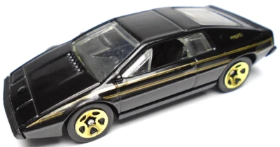 2017 HOT WHEELS LOTUS ESPRIT S1 BLACK 1:64 DIECAST 2 3/4" CAR WITH GOLD - Image 1 of 4