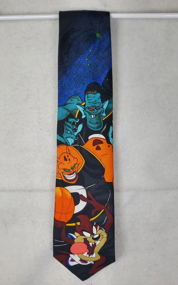 Винтажный галстук Space Jam для взрослых 1998 Tasmanian Devil - Изображение 1 из 4