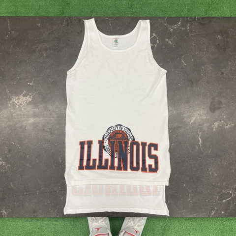 Vintage 80s Illinois Fighting Illini Tank Top Shirt Mens Small College Adult Cover