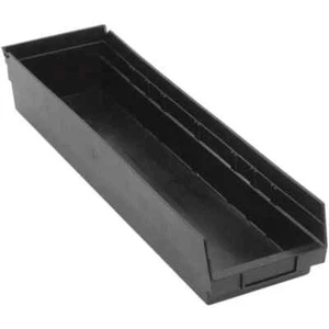 4 In. Economy 5.26 Qt. Shelf Bin Black (8-Pack) - Picture 1 of 4