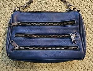 Charming Charlie Blue 3 Zipper Purse Shoulder Strap | BRAND NEW - Picture 1 of 8